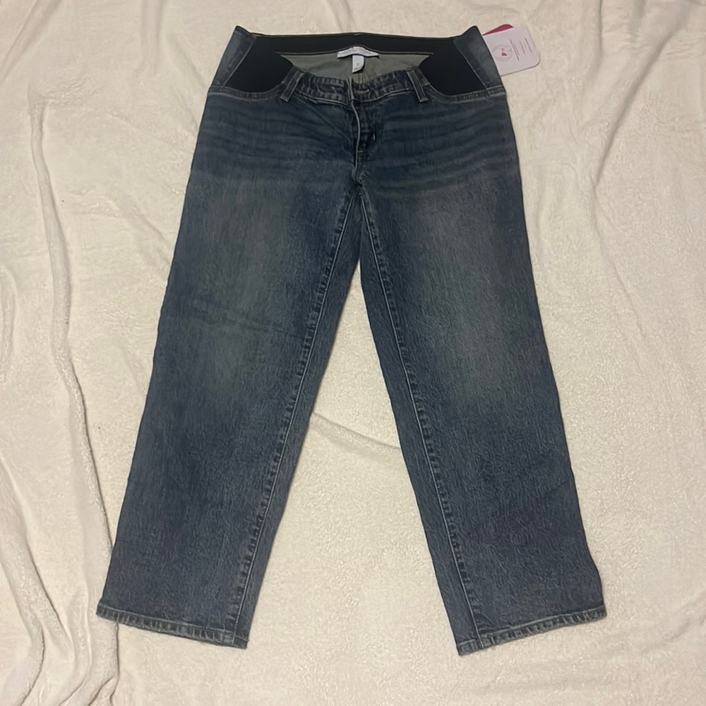 NWT Isabel Maternity Vintage Straight Panel Medio Jeans Stretch